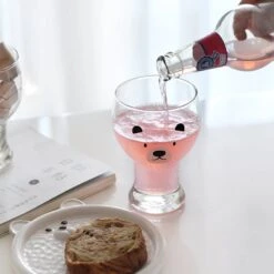 Kawaii Korea Style Bear Glass Cup – Limited Edition -Kawaiitherapy Shop 56437 fwomgs