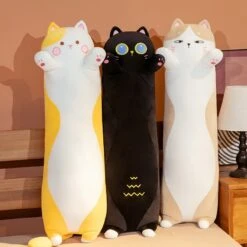 Kawaii Chubby Long Cat Pillow (80cm) – Special Edition