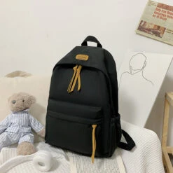 Kawaii Solid Color Korea Style Canvas Backpack -Kawaiitherapy Shop 57150 gtedke