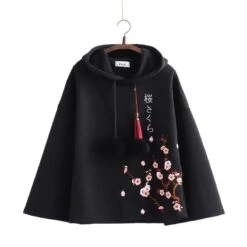 Kawaii Sakura Cherry Blossom Harajuku Hoodie -Kawaiitherapy Shop 57202 2ywtzy