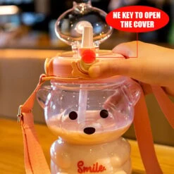 Kawaii Cute Bear Water Bottle (1000ml) – Limited Edition -Kawaiitherapy Shop 57213 kheyie