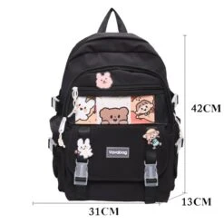Kawaii Canvas Japanese Style College Backpack -Kawaiitherapy Shop 57295 a68e1j