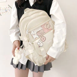 Kawaii Canvas Japanese Style College Backpack