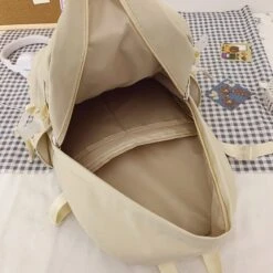 Kawaii Canvas Japanese Style College Backpack -Kawaiitherapy Shop 57295 o9w3jf