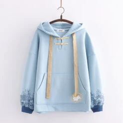 Kawaii Japanese Style Rabbit Embroidery Hoodie -Kawaiitherapy Shop 57349 sqvdn5