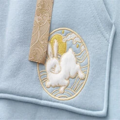 Kawaii Japanese Style Rabbit Embroidery Hoodie -Kawaiitherapy Shop 57349 unkdxz