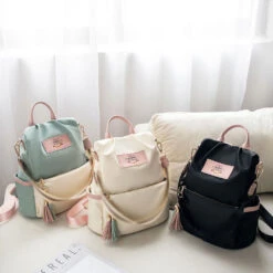 Kawaii Rabbit Harajuku Canvas School Backpack -Kawaiitherapy Shop 57638 2mfotz