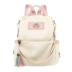 Kawaii Rabbit Harajuku Canvas School Backpack -Kawaiitherapy Shop 57638 v7gfit