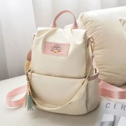 Kawaii Rabbit Harajuku Canvas School Backpack -Kawaiitherapy Shop 57638 xal0pt