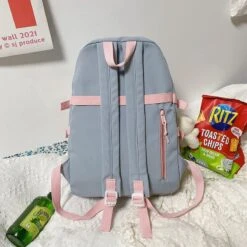 Kawaii Harajuku Style Pastel College Backpack -Kawaiitherapy Shop 59406 rdr3sp