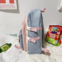 Kawaii Harajuku Style Pastel College Backpack -Kawaiitherapy Shop 59406 sapx76
