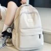 Kawaii College Style Solid Pastel Backpack – Limited Edition
