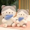 Kawaii Therapy Cat Fish Plush Doll (45cm) – Limited Edition