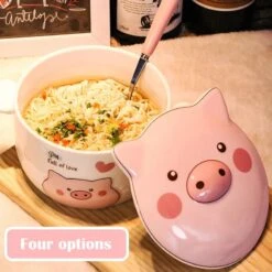 Kawaii Ceramic Piglet Ramen Bowl – Special Edition -Kawaiitherapy Shop 60380 u4fqlf
