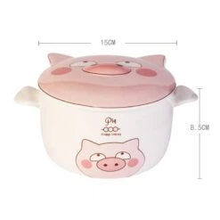Kawaii Ceramic Piglet Ramen Bowl – Special Edition -Kawaiitherapy Shop 60380 zoasjy