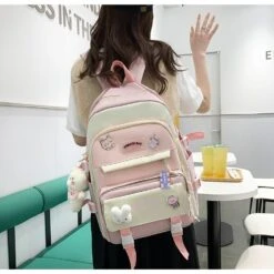 Kawaii Pastel Harajuku Style Backpack Set – Limited Edition -Kawaiitherapy Shop 60687 bon9ru