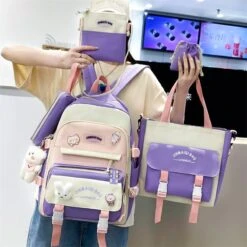 Kawaii Pastel Harajuku Style Backpack Set – Limited Edition -Kawaiitherapy Shop 60687 fmidav