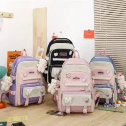 Kawaii Pastel Harajuku Style Backpack Set – Limited Edition -Kawaiitherapy Shop 60687 xxeykf