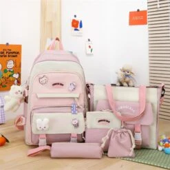 Kawaii Pastel Harajuku Style Backpack Set – Limited Edition -Kawaiitherapy Shop 60691 ikjyck