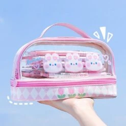 Kawaii Japanese Style Pastel Transparent Pencil Case
