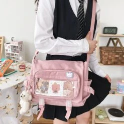 Kawaii Japanese Style Messenger Shoulder Bag – Limited Edition -Kawaiitherapy Shop 61018 vi2vks