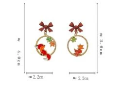 Kawaii Maple Fox Harajuku Earrings – Limited Edition -Kawaiitherapy Shop 61305 fanuak
