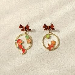 Kawaii Maple Fox Harajuku Earrings – Limited Edition