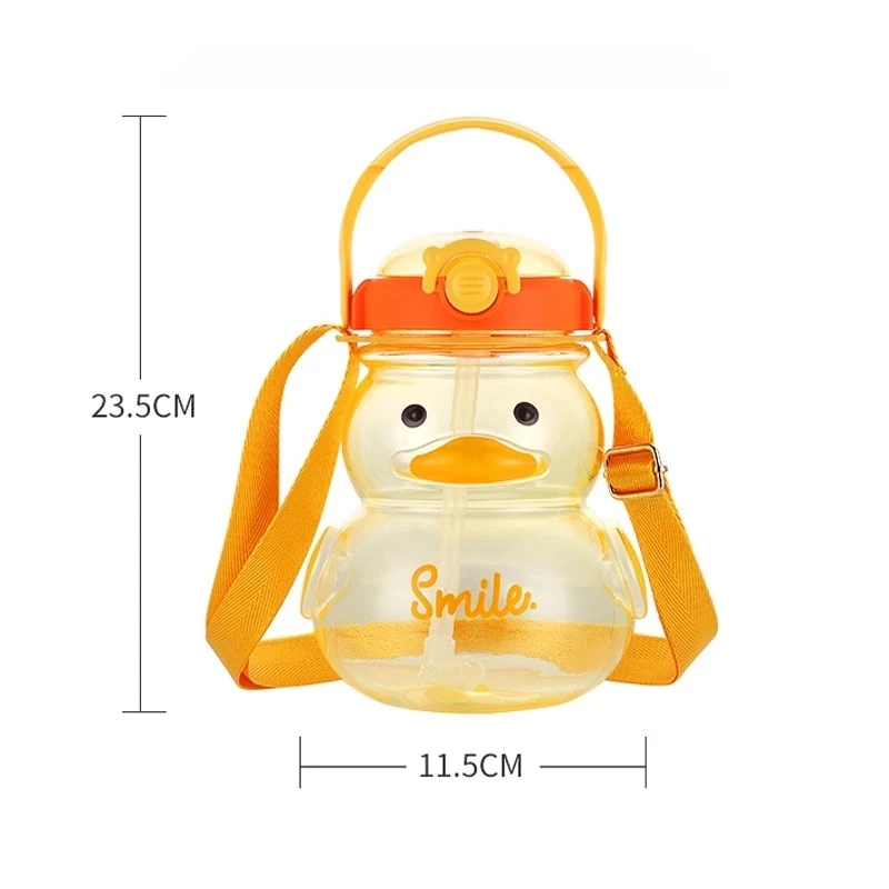 Kawaii Duck Cute Straw Bottle (1000ml) – Limited Edition 6 Kawaii Duck Cute Straw Bottle (1000ml) – Limited Edition - Image 6