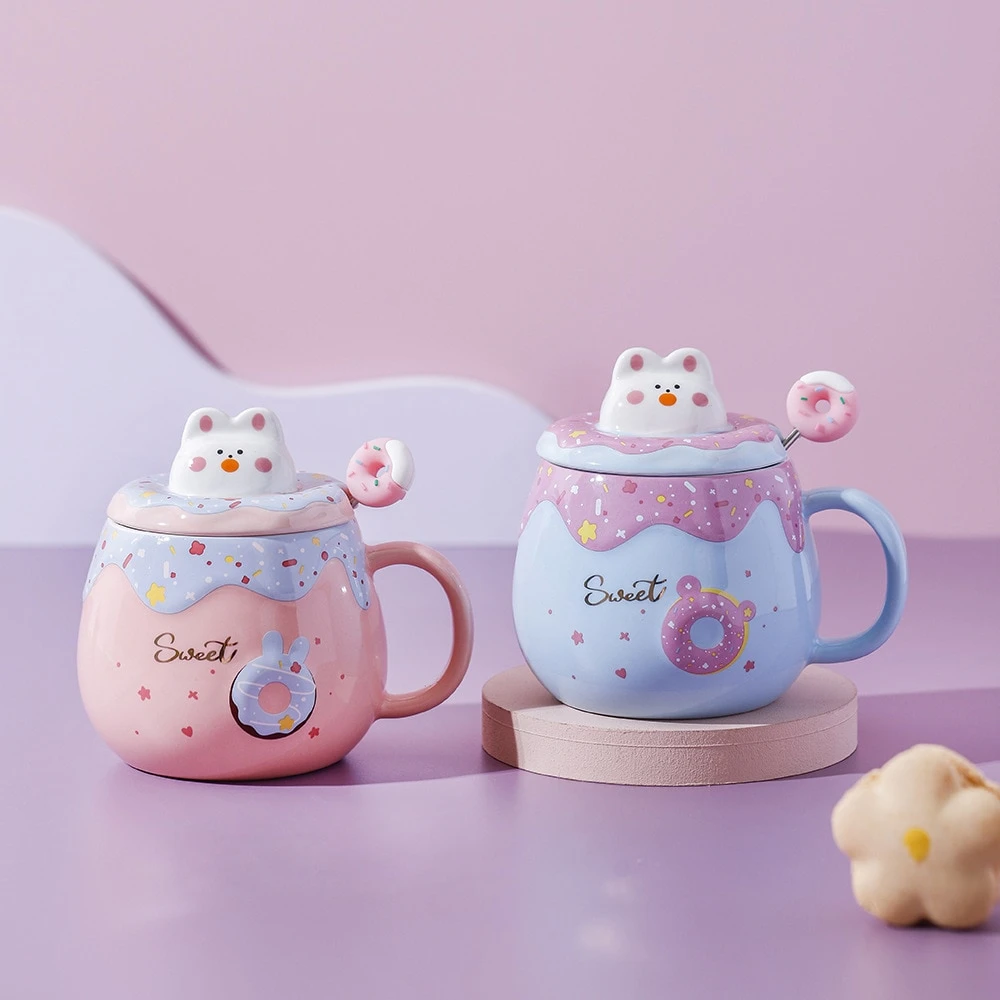 Kawaii Bunny Donut Ceramic Cup – Special Edition 6 Kawaii Bunny Donut Ceramic Cup – Special Edition - Image 6