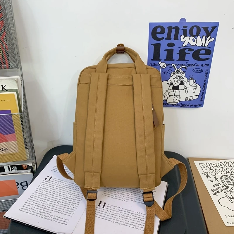 Kawaii Maple Series Canvas College Backpack – Limited Edition 8 Kawaii Maple Series Canvas College Backpack – Limited Edition - Image 8