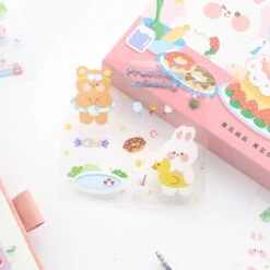 Kawaii Lovely Bear Harajuku Stickers (100 Sheets) -Kawaiitherapy Shop 62280 dt8day
