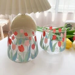 Kawaii Korea Style Tulip Glass Cup – Limited Edition