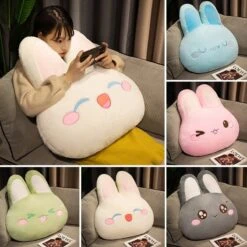 Kawaii Pastel Huggable Bunny Ears Pillow