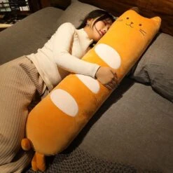 Kawaii Long Cat Loaf Pillow Plush (90cm) – Limited Edition -Kawaiitherapy Shop 63430 fslvtc