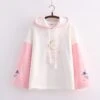 Kawaii Cherry Blossom Style Harajuku Pastel Hoodie