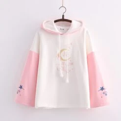 Kawaii Cherry Blossom Style Harajuku Pastel Hoodie