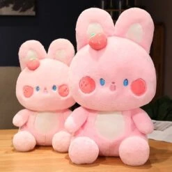 Kawaii Strawberry Bunny Pastel Plush XL – Limited Edition