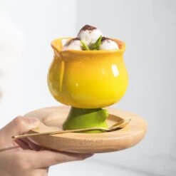 Kawaii Tulip Pastel Ceramic Dessert Cup – Limited Edition -Kawaiitherapy Shop 64561 0rnrwo