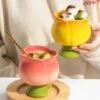 Kawaii Tulip Pastel Ceramic Dessert Cup – Limited Edition