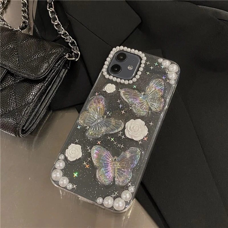 Kawaii Butterfly 3D Glitter Phone Case – Limited Edition 3 Kawaii Butterfly 3D Glitter Phone Case – Limited Edition - Image 3