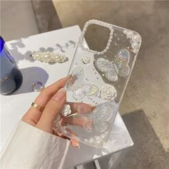 Kawaii Butterfly 3D Glitter Phone Case – Limited Edition