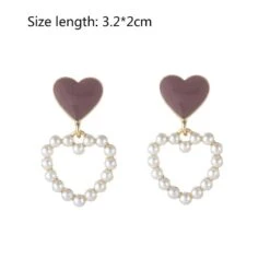 Kawaii Pearly Hearts Harajuku Earrings – Limited Edition -Kawaiitherapy Shop 65010 4f3weu