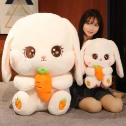 Kawaii Bunny Carrot Long Ears Plush XL (50cm) -Kawaiitherapy Shop 65635 hwk6pe
