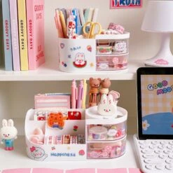 Kawaii Stationery Storage Box Pen Organizer -Kawaiitherapy Shop 65842 ytuwqj