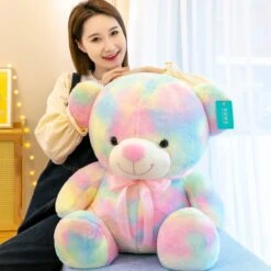 Kawaii Therapy Rainbow Bear Huggable Plush (45cm) -Kawaiitherapy Shop 66614 hxwrem