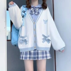Kawaii Japanese Harajuku Style Knitted Cardigan – Limited Edition -Kawaiitherapy Shop 66765 25p4uz