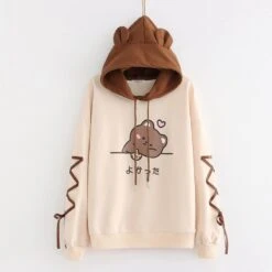 Kawaii Lovely Bear Heart Harajuku Hoodie – Limited Edition