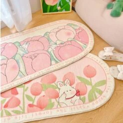 Kawaii Korean Tulip Bedroom Carpet Mat – Limited Edition -Kawaiitherapy Shop 66808 6indny