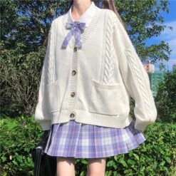 Kawaii Japanese College Style Harajuku Cardigan -Kawaiitherapy Shop 66881 xibnbz