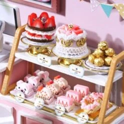 Kawaii DIY Cake Studio Furniture Dollhouse – Limited Edition -Kawaiitherapy Shop 67024 rqbjdg